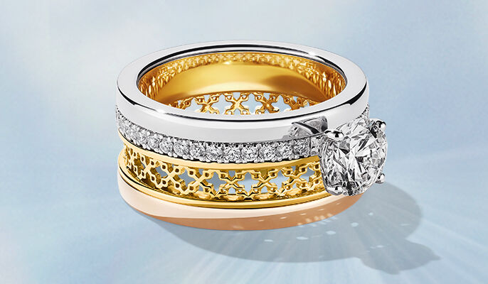 Ensemble nuptial bague top